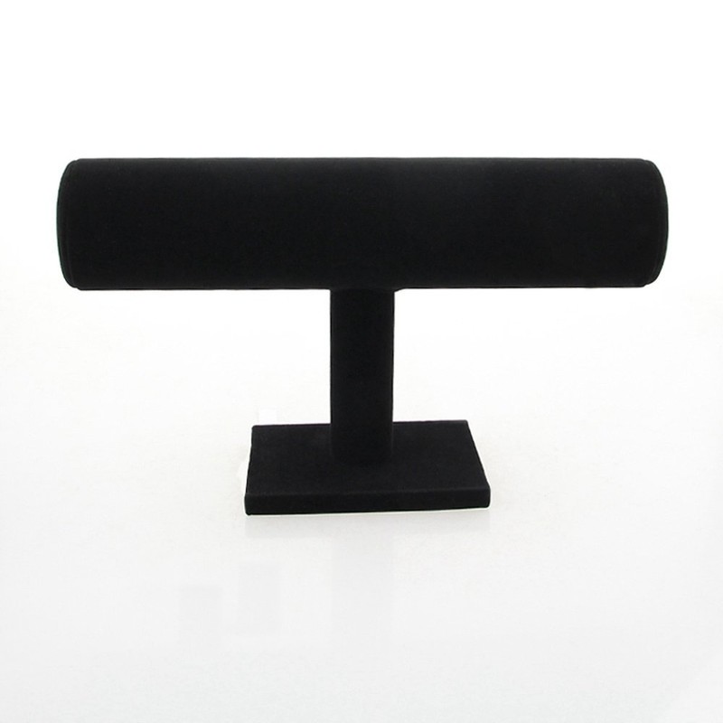 Bocar Black Velvet Bracelet Display Stand Jewelry Bangle T-Bar Display