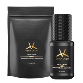 Extra Strong Black - VERA LASH Professional Eyelash Extensions Set BL-C0.05MX-07 (Extra Strong Eyelash Extension Glue Black+C Curl 0.05mm Thickness 7-15mm Mix+Type 07 Professional Eyelash Extension