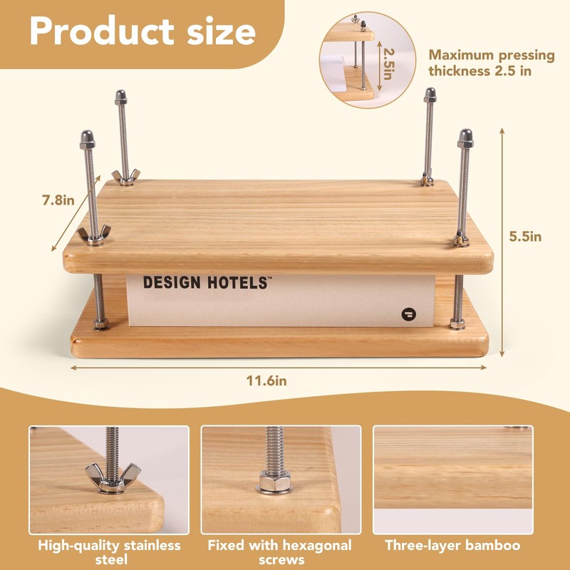 MAKEASY Book Binding Kits with Book Press (11.6x7.8in), DIY Bookbinding