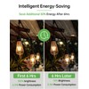 Dusk to Dawn Edison Light Bulbs ST19, Vintage Amber Glass,