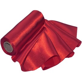 AERZETIX - C50577 - Satin Fabric Soft Shiny - 16 cm x 8.5 m - Red - Table Runner - Creative Projects Sewing Art Gift Packaging for Birthday Party