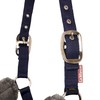 LeMieux Comfort Headcollar for Horses - Navy/Grey - Soft Fleece