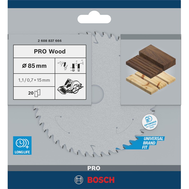 Bosch - Hoja de sierra circular profesional estándar para madera