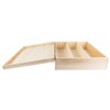 Wooden Wine Box with Lid 3 Inner Compartments 35cm x