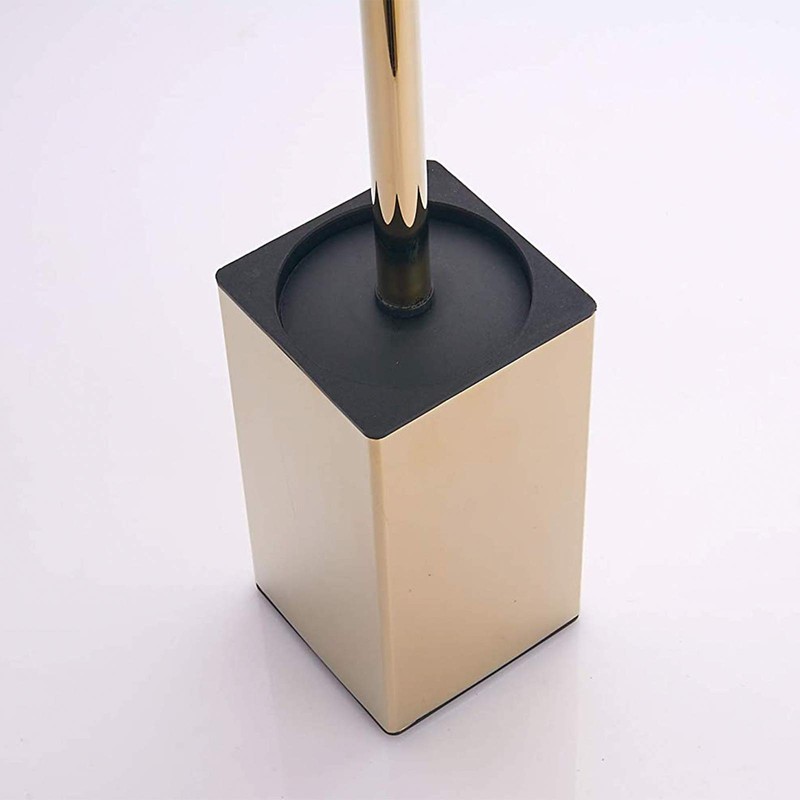 Toilet Brush Holder Stainless Steel 304 Standing Gold Square Toilet