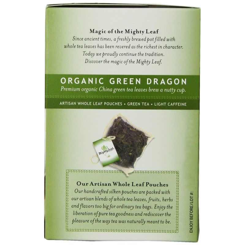 Mighty leaf Whole Leaf Tea, Organic Green Dragon, 15 Tea