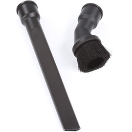 WORKSHOP Wet/Dry Vacs Vacuum Accessories WS16012A Dual-Fit Crevice Tool/Dusting Brush Shop Vacuum Attachments For Use With Shop Vacuum 1-1/4 and 1-7/8-Inch Hose , Black