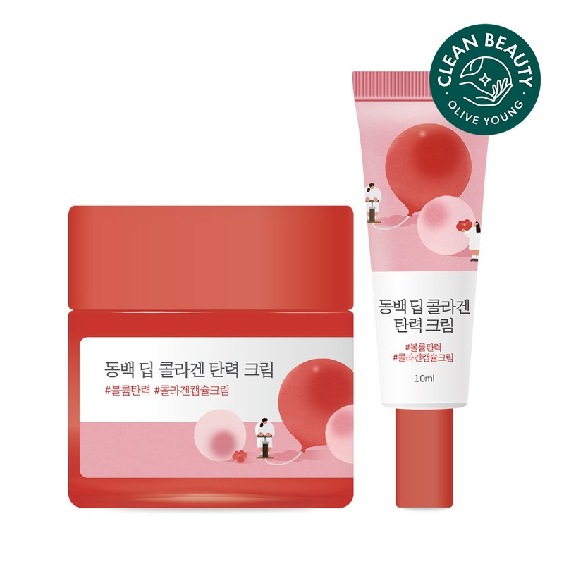 ROUND LAB Camellia Deep Collagen Firming Cream 50ml Set (+10ml)