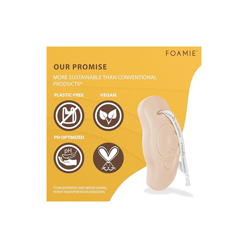 FOAMIE Shampoo Sólido para Cabello Rebelde y con Frizz sin