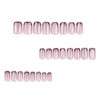 24pcs Press on Nails Medium Square Fake Nails Glossy Red