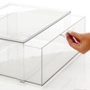 mDesign Plastic Stackable Closet Storage Organizer Bin Containers with Front