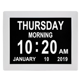 TMCC Dementia Clock Digital Day Calendar Clock -Extra Large Date Day Time Dementia Clocks with 8 Alarms, Perfect for Elderly Senior Impaired Vision Memory Loss
