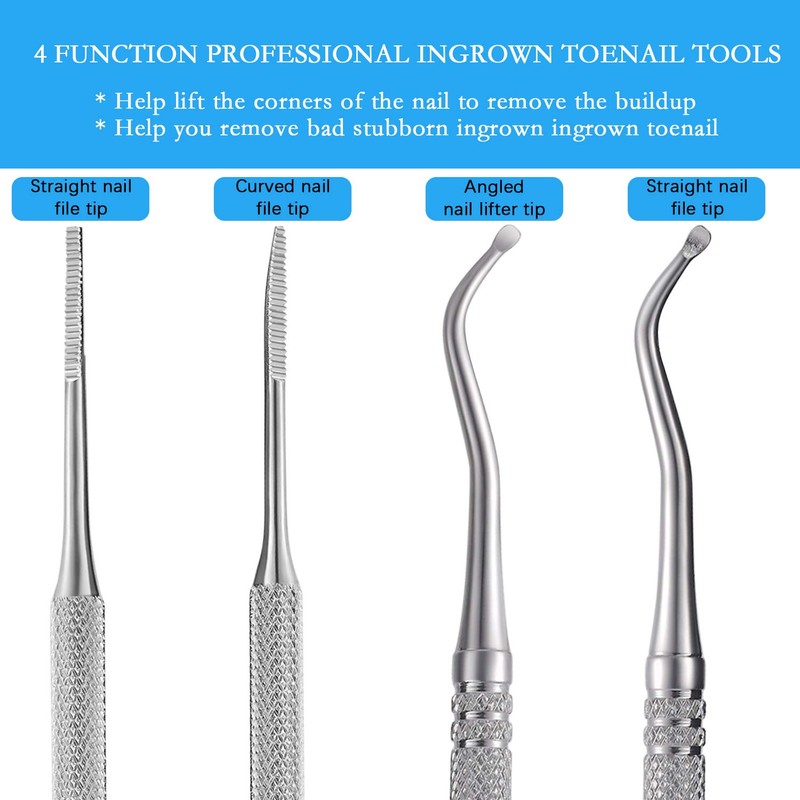 2PCS Ingrown Toenail File and Lifter with Storage Case,YINYIN100% Stainless