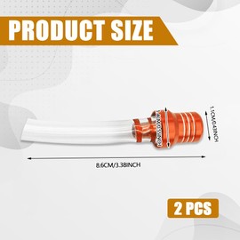 RGOAANC 2PCS Motorcycle Breather Hose Gas Fuel Tank Cap Vent, Gas Tank Vent, CNC One Way Tank Valve Vent Tube with Aluminum Cap, Universal Tube Hose Breather Cap for ATV Quad CRF Pit Dirt Bike