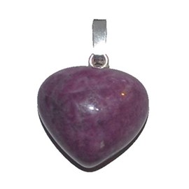 Edelsteinartikel Ruby Heart Pendant with 925 Silver Eyelet | A Ruby Heart Jewellery Pendant with a Beautiful Design | A Filigree Jewellery That Quickly Makes Your Heart Beat Faster, Gemstone Sterling