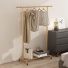 FONECHIN Industrial Pipe Clothing Rack, Heavy Duty Metal Clothes Rack