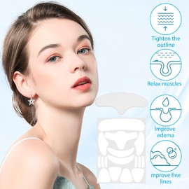 192 Stück Falten Pflaster Gesicht, Anti Falten Pflaster, Einweg Wrinkle Patch, Sfalten Entferner Streifen, mit 12 Stück Stirnaufklebern zum Glätten von Augen, Mund