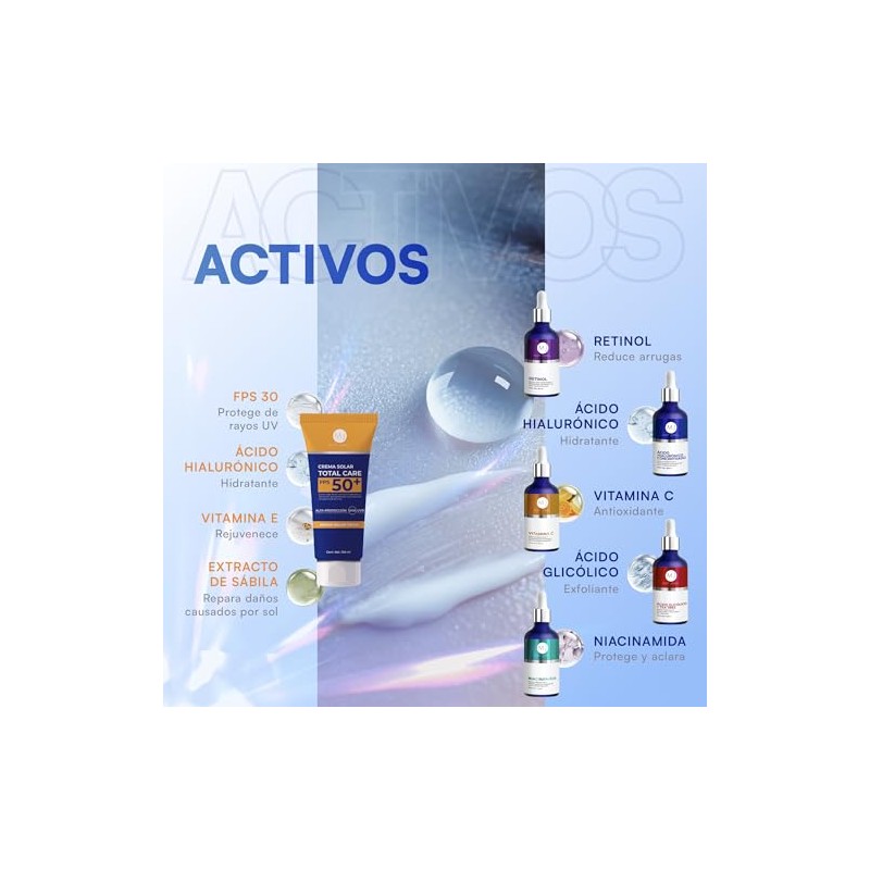 Mist Jewel Kit Facial Completo Protector Solar Fps50 Set Sérums