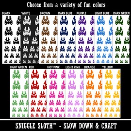 Retro Invaders from Space Star Ship Temporary Tattoo Water Resistant Fake Body Art Set Collection - Black (One Sheet)