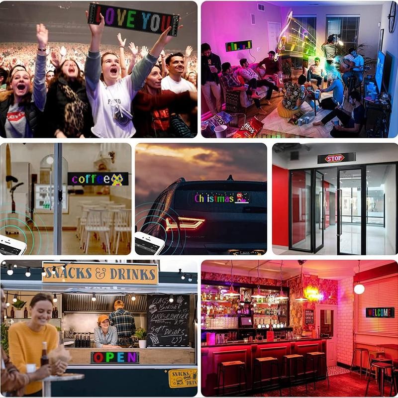 LED RGB Matrix Pixel Screen, 1 Count Scrolling Bright Advertising
