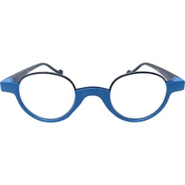 Incredible Bargains The Picasso, Round Reading Glasses, Retro Round Readers + 1.25 Blue