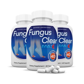 Justified Laboratories (3 Pack) Fungus Clear Max Pills 40 Billion CFU Probiotic 180 Capsules