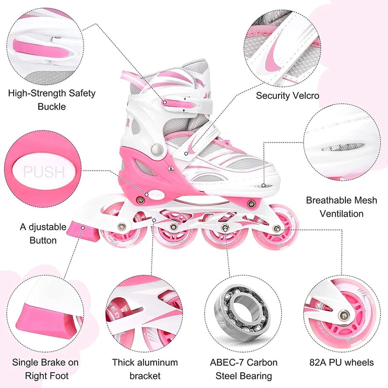 4 Size Adjustable Inline Skate for Kids65