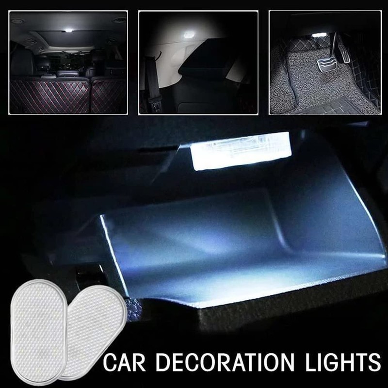 2Pcs Car Interior LED Sensor Light USB Rechargeable Touch Switch