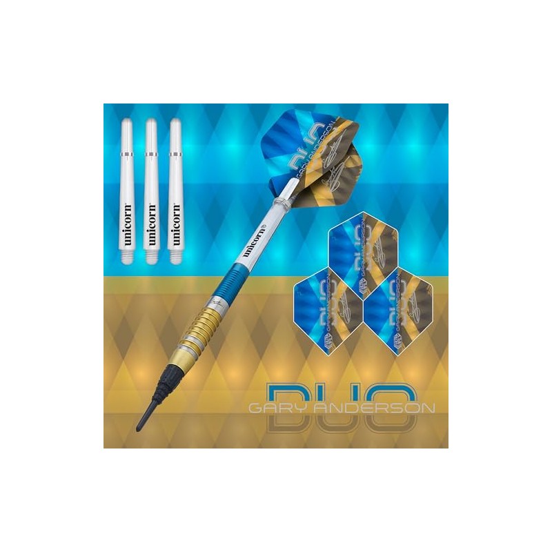 Unicorn Gary the Flying Scotsman Anderson Duo Darts Set, Blue,