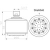 Daloual - 1 x Design Shower Head with Anti-Limescale Nozzles