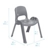 ECR4Kids SitRight Chair, Classroom Seating, Grey, 4-Pack
