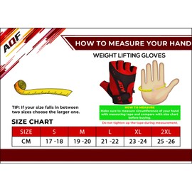 AQF Weight Lifting Gloves Ultralight Breathable Gym Gloves for Workout, Fitness, Cross Training, Bodybuilding Men Women (XL, Red)