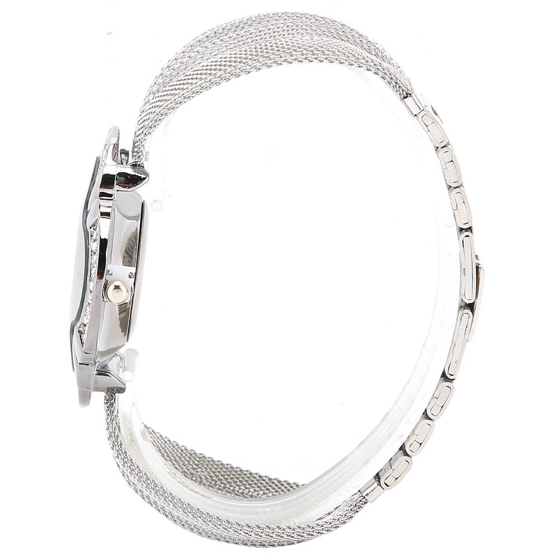 Flower Shape Dial Women Watch Wide Mesh Belt Quartz Elegant