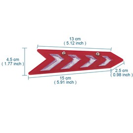 XhuangTech 2 Pcs Car Windshield Wiper Blade Spoilers for Enhancing Wiper Blades Arm Pressure, Universal ABS Wiper Wing Blade Spoilers Presser, Arrow-Shaped Car Wiper Blade Accessories (Red)