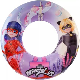 Mighty Mojo Miraculous Ladybug Cat Noir & Ladybug Float Pool Raft Inflatable Tube 30"