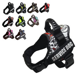 Youyoshi No Pull Dog Harness with Handle, No Choke Pet Collar, ID Tag, Leash, Adjustable Size, Reflective, Soft, Breathable, Comfortable, Chest Strap for All Breeds, Training/Walks (White Graffiti, S)