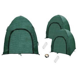 YAMYGA Winter Plant Covers for Snow and Ice Protection Shrub Cover Freeze Protection Plant Tent Protect Outdoor Plant and Potted Plant from Snow Frost Sun and Animal with Zipper Door 22*22*22 (2Packs)