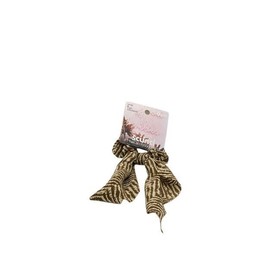 Scunci Good Vibes Hair Accessory Scrunchie Brown Wave Print