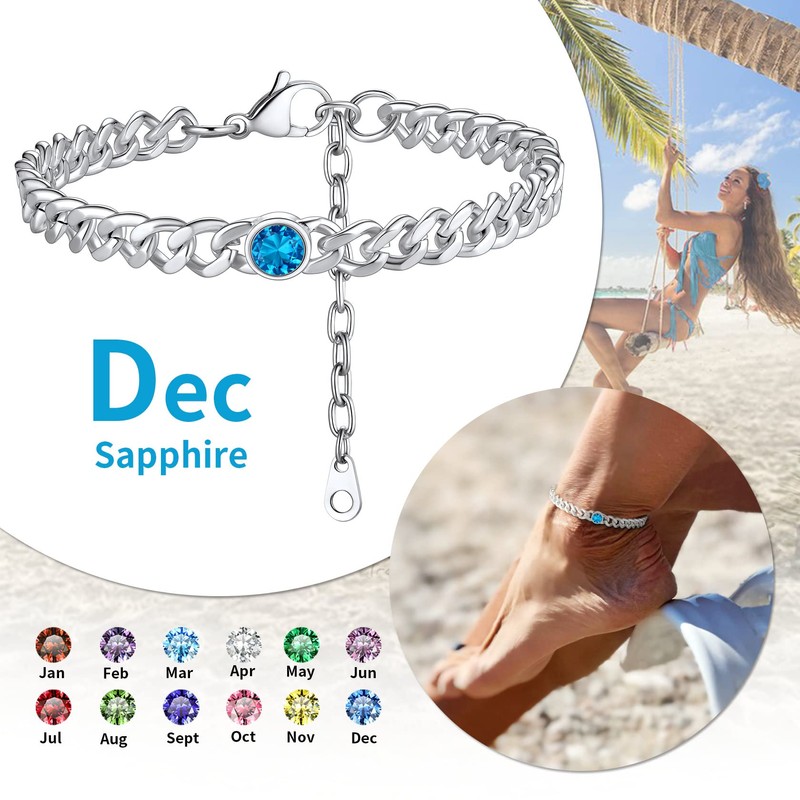 Anklet Cuban Link Women's Anklets Feet Bracelet for Women Foot