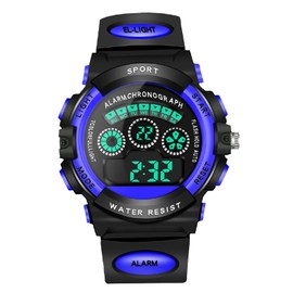 Kids Watch Boys Colorful Backlight Resin Band Watch for Children Toddlers Digital Chronograph Waterproof Alarm Colck Montre Enfant Garcon