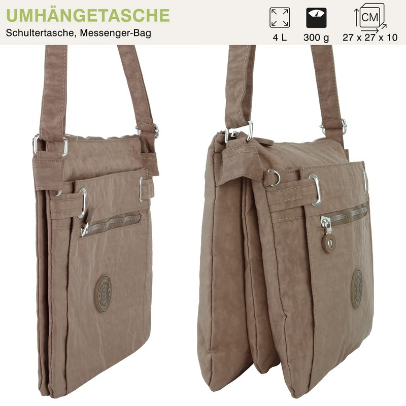Sporty Shoulder Bag 3 Compartments Large Storage City Bag Travel
