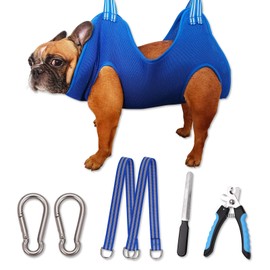 OVTEXZOG Dog Grooming Hammock Harness, Dog Sling Helper for Nail Trimming, Dog Hanging Hammock Restraint Bag for Nail Clipping/Claw Care (Medium)