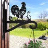 Plant Hangers Outdoor Iron Heavy Duty Ornamental Chicken Silhouette Wall