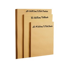 Kraft Stationary Paper for Writing,Lined Stationary Paper,Letter Size Vintage Printer Paper,Double-Sided Invitation/Decorative Printer Paper,Antique Old Fashioned Paper (50, A5)