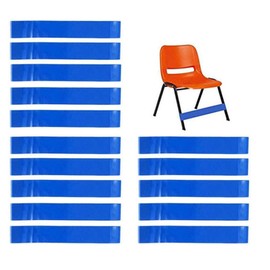 15 Pcs Chair Bands Stretch Foot Band for Elementary, Middle, High School Students and Adults for Classroom Chairs and Desk Feet Band (Blue)