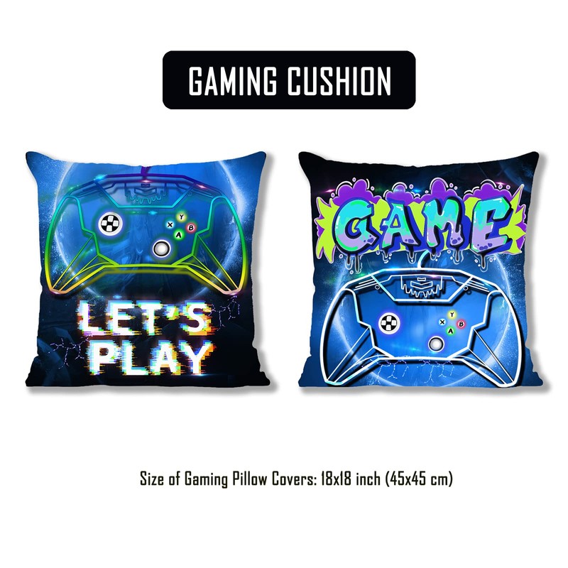 Cosymate Pack of 2 Gaming Cushion Covers Gamer Pillow Covers