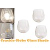 Crackle Glass Shade, LEDupdates 3 Pack Clear Globe Crack Finish
