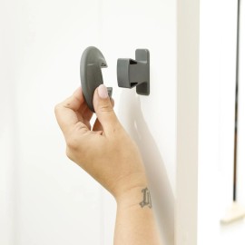 Qdos Finger Slam Guards With Storage Post Gray, 2 Pack Each