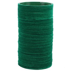 I Jewels Indina Wedding Bollywood Fashion Handcrafted Set of 48 Pcs Green Plain Metal Velvet Bracelet Bangles Set Jewelry For Women (ADB327G-2.8)