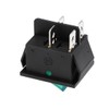 sourcing map DPST Boat Rocker Switch Yellow Neon Lamp W